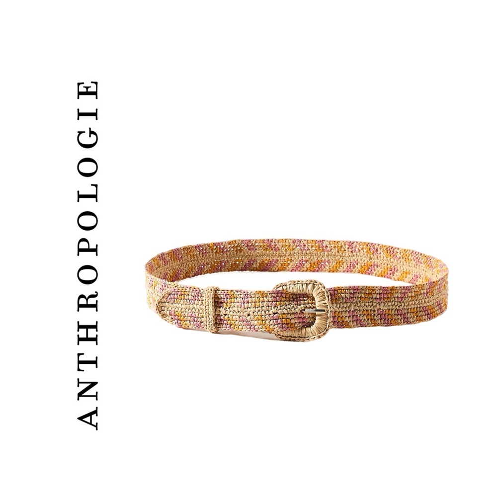 Anthropologie French Knot Savannah Raffia Belt
